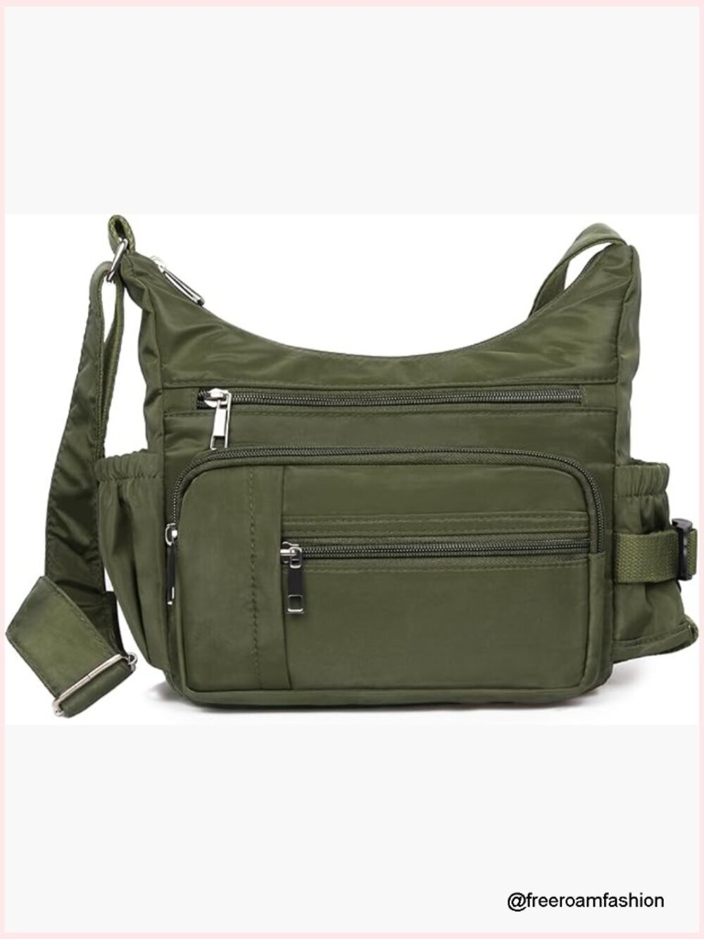 RFID Anti-Theft Crossbody Bag for Women Waterproof Nylon Messenger Purse